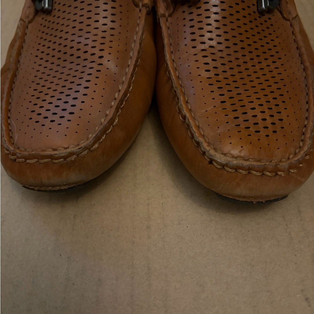 Cole Haan Men's Tan Perforated Loafers - Picture 6 of 7